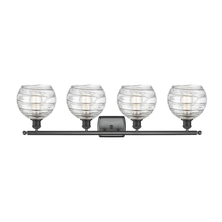Innovations Ballston 516-4W-BK-G1213-8-LED Bath Vanity Light 36 in. wide - Matte Black