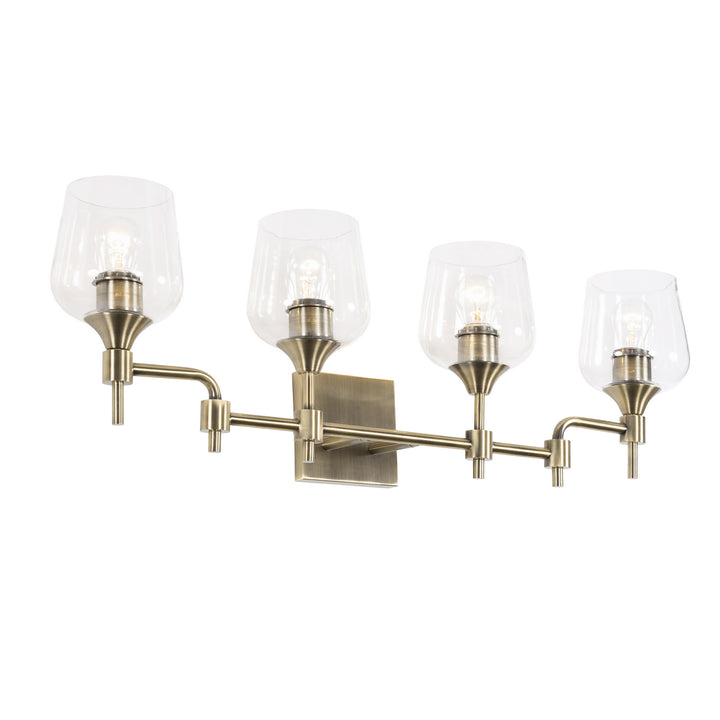 Varaluz Margaux 340B04AB Bath Vanity Light 30 in. wide - Antique Brass