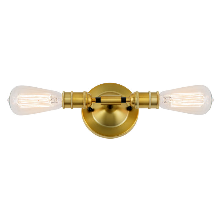 JVI Designs Bedford 1246-10 Bath Vanity Light 8 in. wide - Satin Brass and Black