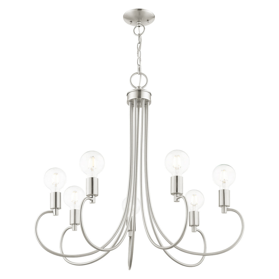 Livex Bari 42927-91 Chandelier Light - Brushed Nickel