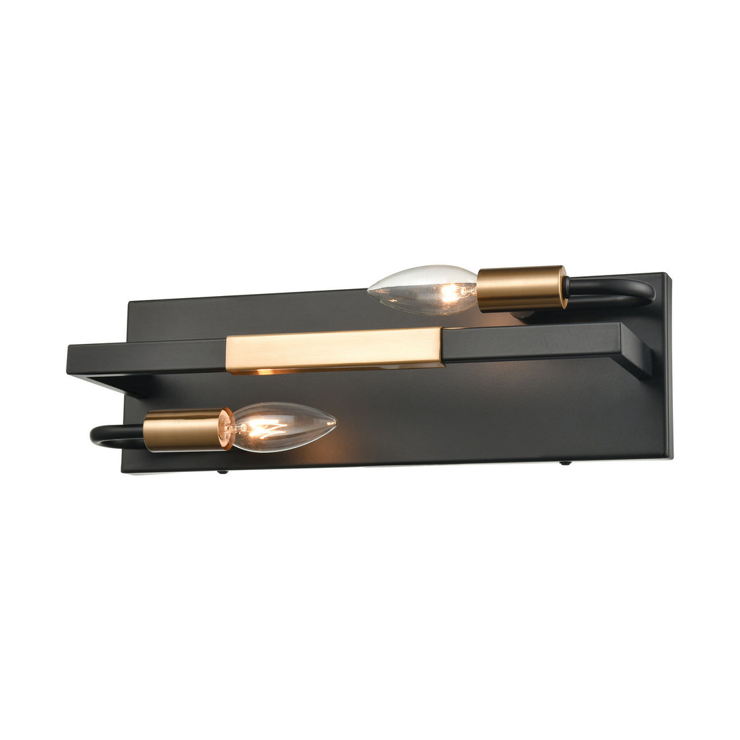 Elk Heathrow 15452/2 Bath Vanity Light 15 in. wide - Matte Black