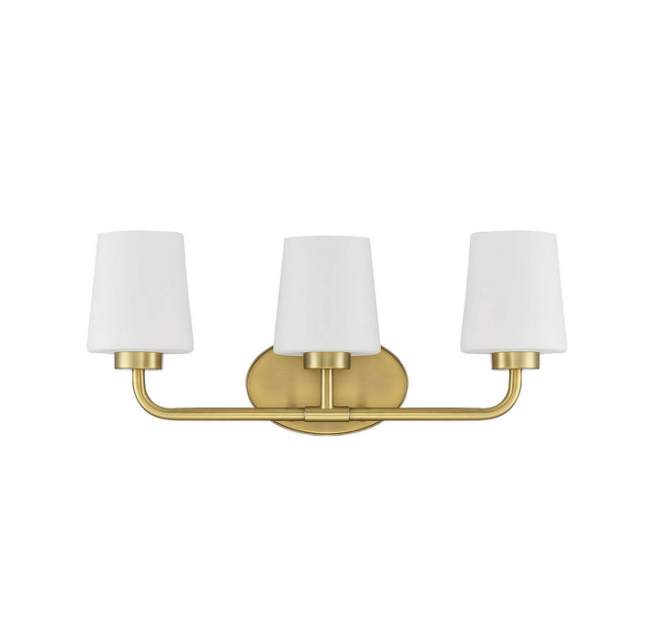 Savoy House Capra 8-4090-3-322 Bath Vanity Light 22 in. wide - Warm Brass
