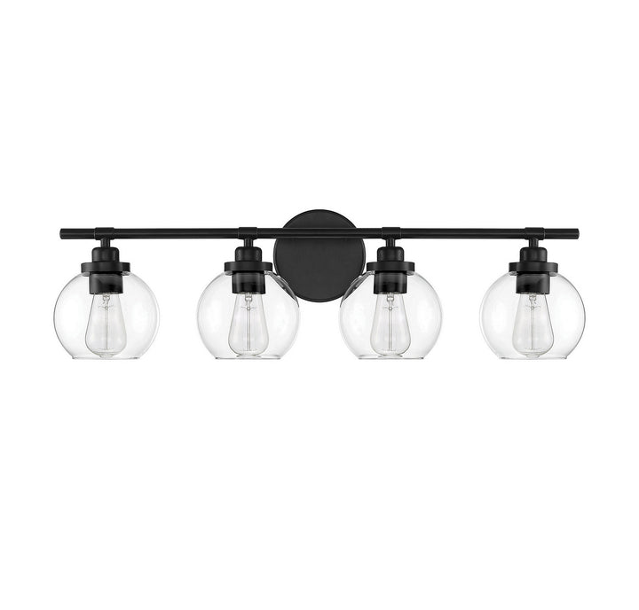 Savoy House Carson 8-4050-4-BK Bath Vanity Light 30 in. wide - Matte Black