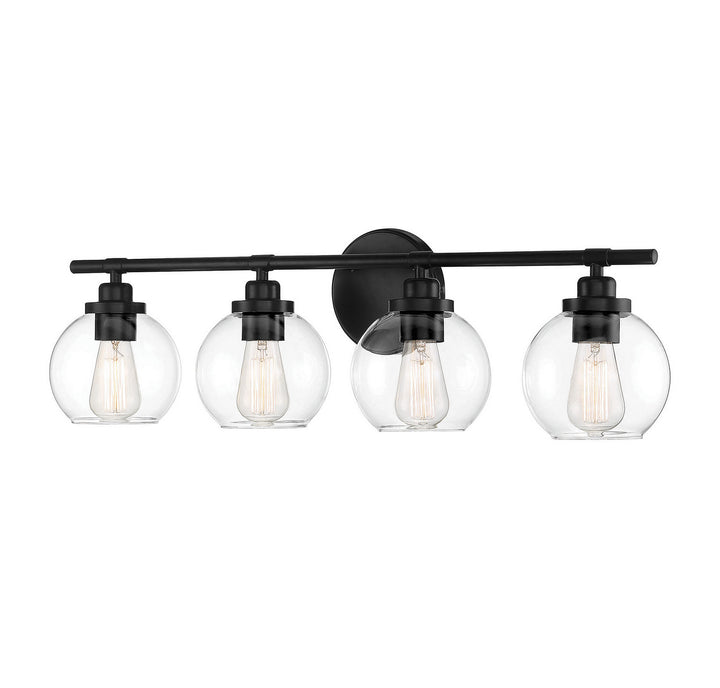 Savoy House Carson 8-4050-4-BK Bath Vanity Light 30 in. wide - Matte Black