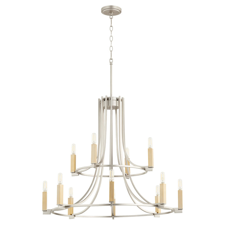 Quorum Olympus 696-12-65 Chandelier Light - Satin Nickel