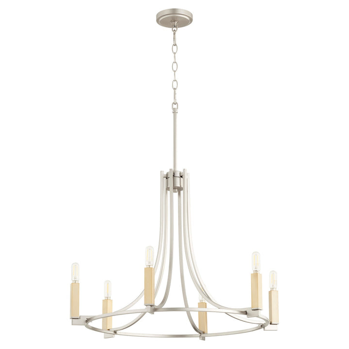 Quorum Olympus 696-6-65 Chandelier Light - Satin Nickel