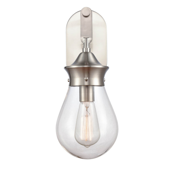 Innovations 414-1W-SN-6CL-LED Bath Vanity Light 7 in. wide - Satin Nickel