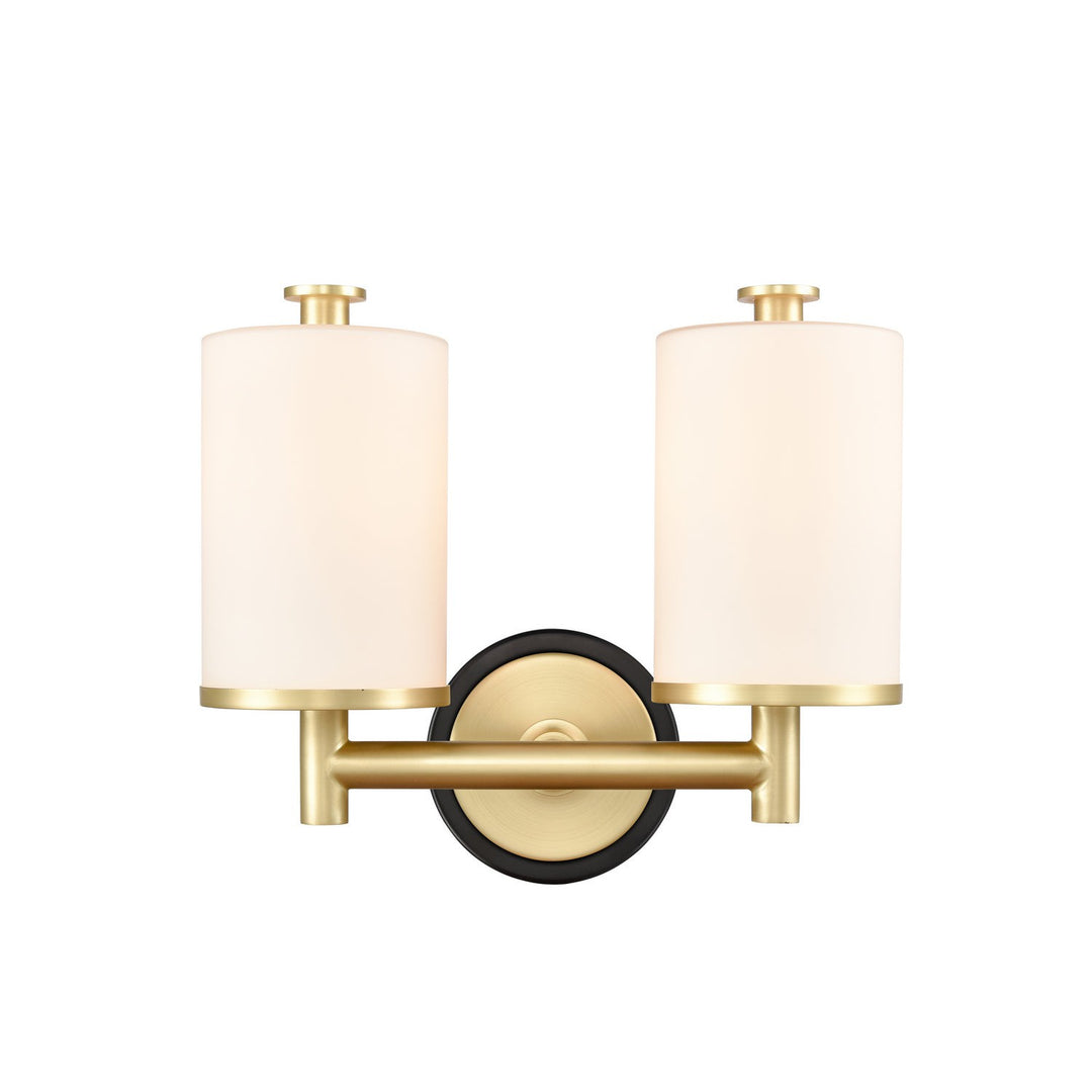 Innovations 418-2W-BSB-W-LED Bath Vanity Light 14 in. wide - Black Satin Brass