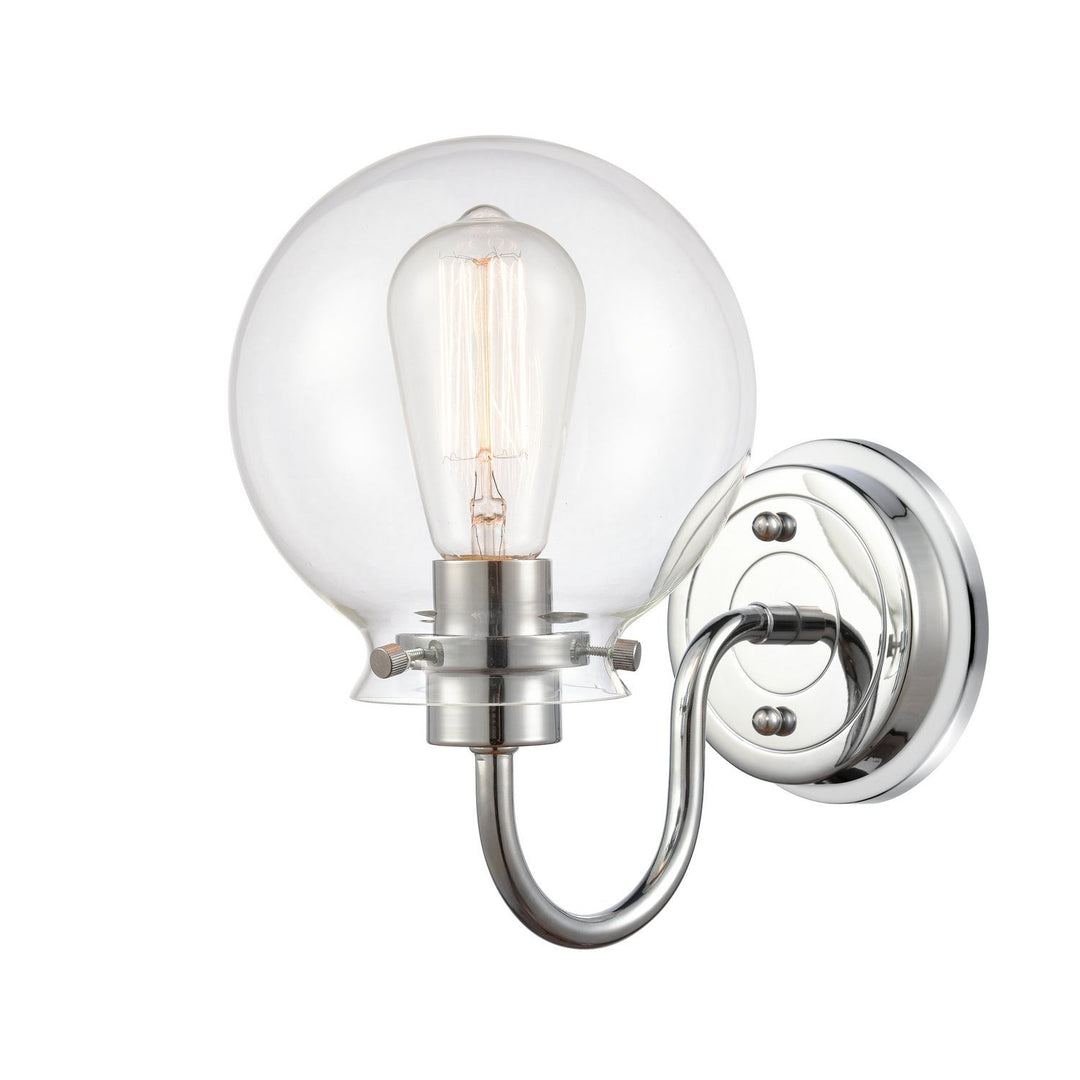 Innovations 437-1W-PC-CL-LED Bath Vanity Light 7 in. wide - Polished Chrome