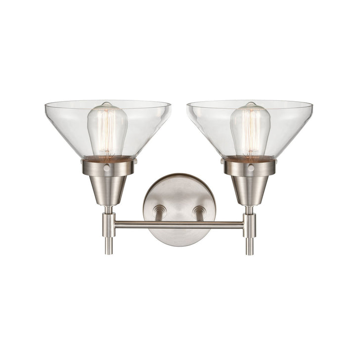 Innovations Caden 447-2W-SN-CL-LED Bath Vanity Light 17 in. wide - Satin Nickel