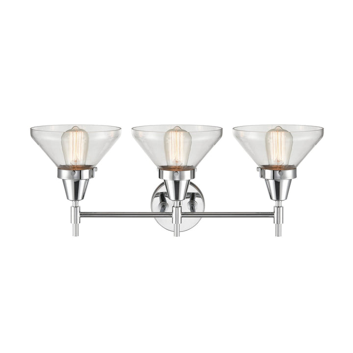 Innovations Caden 447-3W-PC-CL-LED Bath Vanity Light 26 in. wide - Polished Chrome