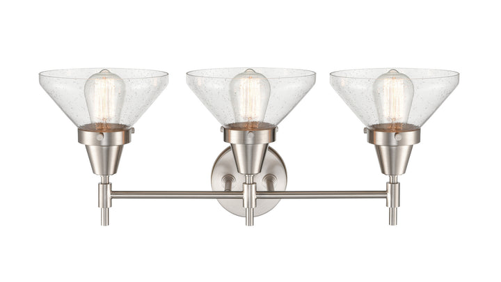 Innovations Caden 447-3W-SN-SDY-LED Bath Vanity Light 26 in. wide - Satin Nickel
