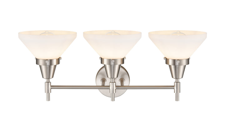 Innovations Caden 447-3W-SN-W-LED Bath Vanity Light 26 in. wide - Satin Nickel