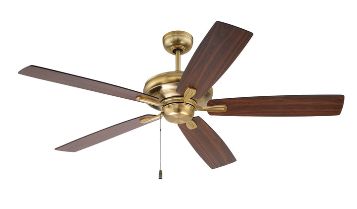 Craftmade Fortitude FOR52SB5 Ceiling Fan 52 - Satin Brass, Flat Black/Walnut/