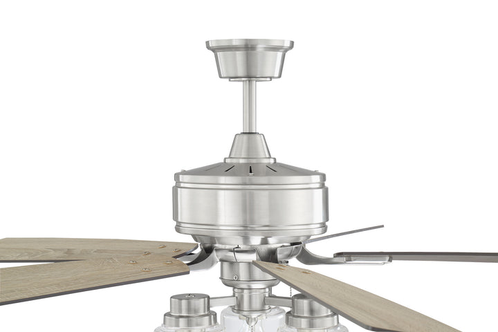 Craftmade Kate KTE52BNK5 Ceiling Fan 52 - Brushed Polished Nickel, Driftwood/Grey Walnut/