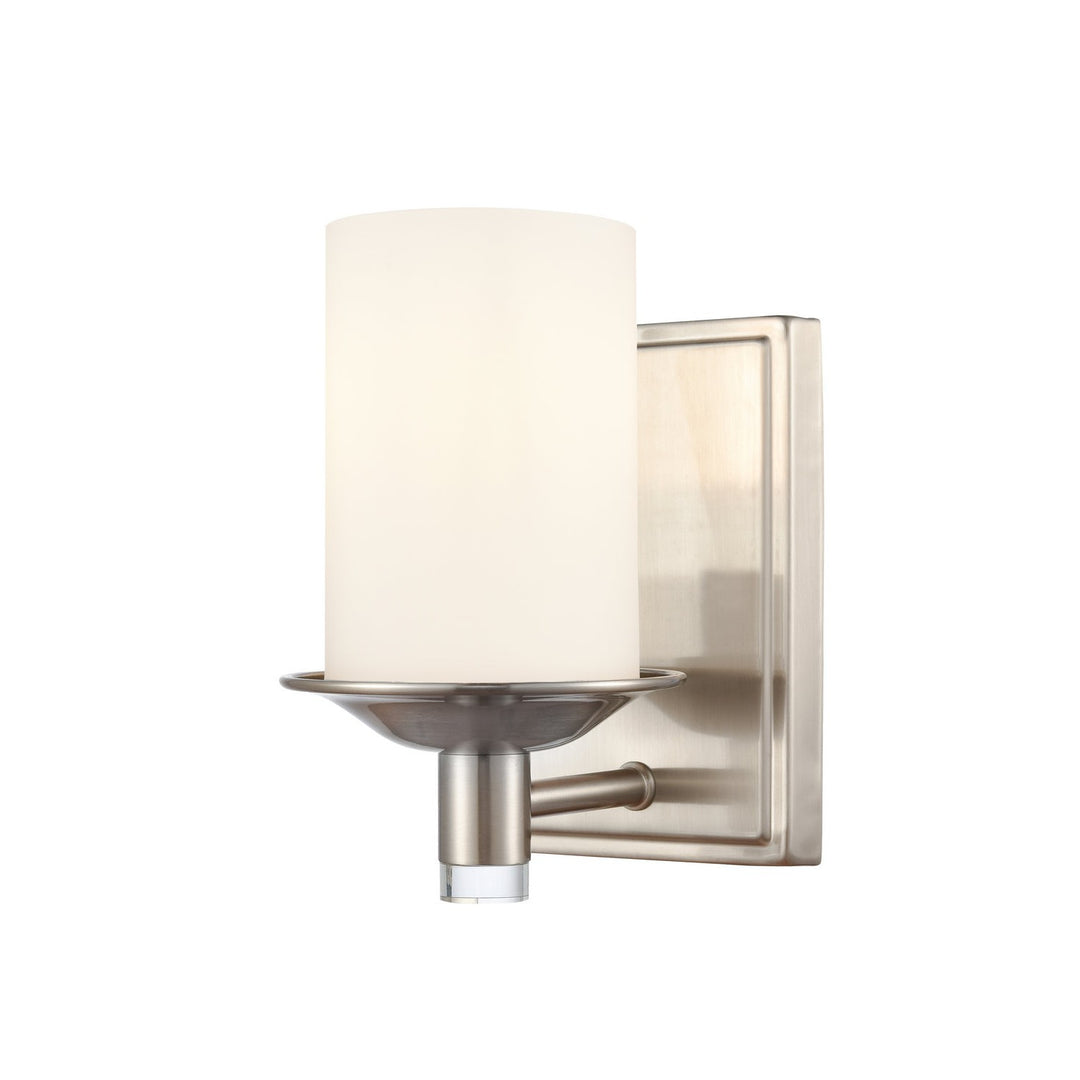 Innovations 417-1W-SN-W-LED Bath Vanity Light 5 in. wide - Satin Nickel