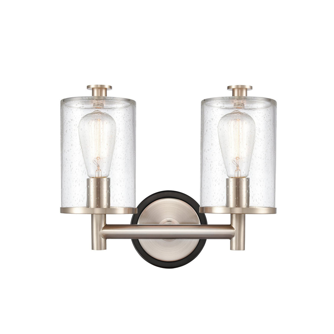 Innovations 418-2W-BSN-SDY-LED Bath Vanity Light 14 in. wide - Black Satin Nickel