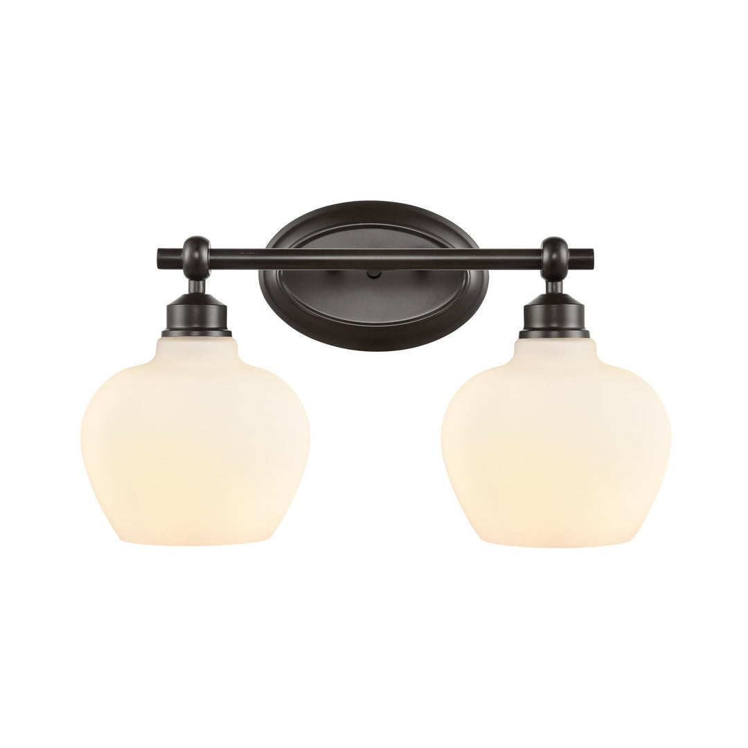Innovations 438-2W-BK-W-LED Bath Vanity Light 17 in. wide - Matte Black