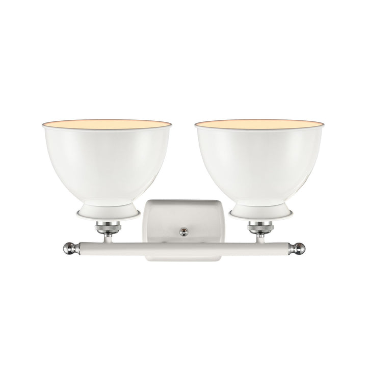 Innovations Ballston 516-2W-WPC-M14-WPC-LED Bath Vanity Light 18 in. wide - White and Polished Chrome