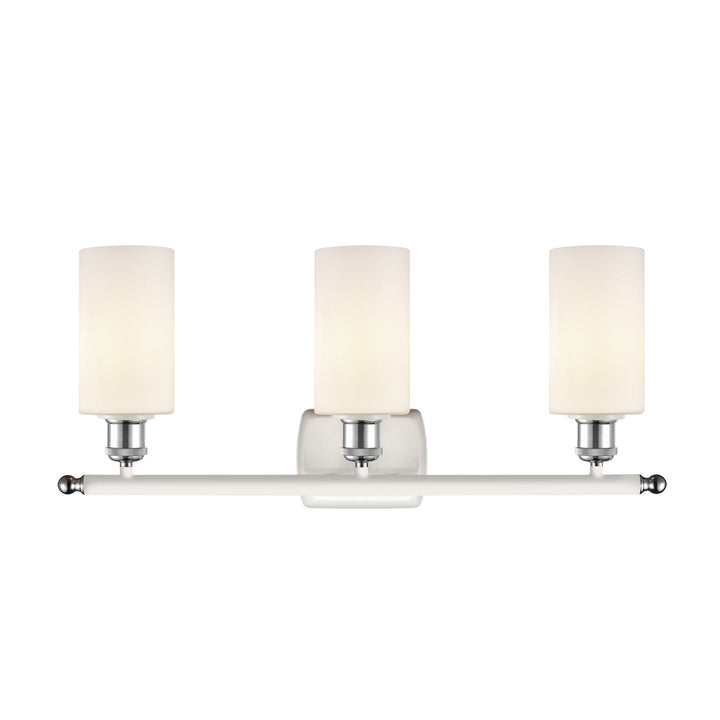 Innovations Ballston 516-3W-WPC-G801-LED Bath Vanity Light 26 in. wide - White and Polished Chrome