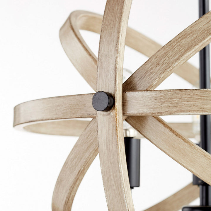 Quorum Driftwood Pendants 86-3-69 Pendant Light - Textured Black W/ Driftwood Finish