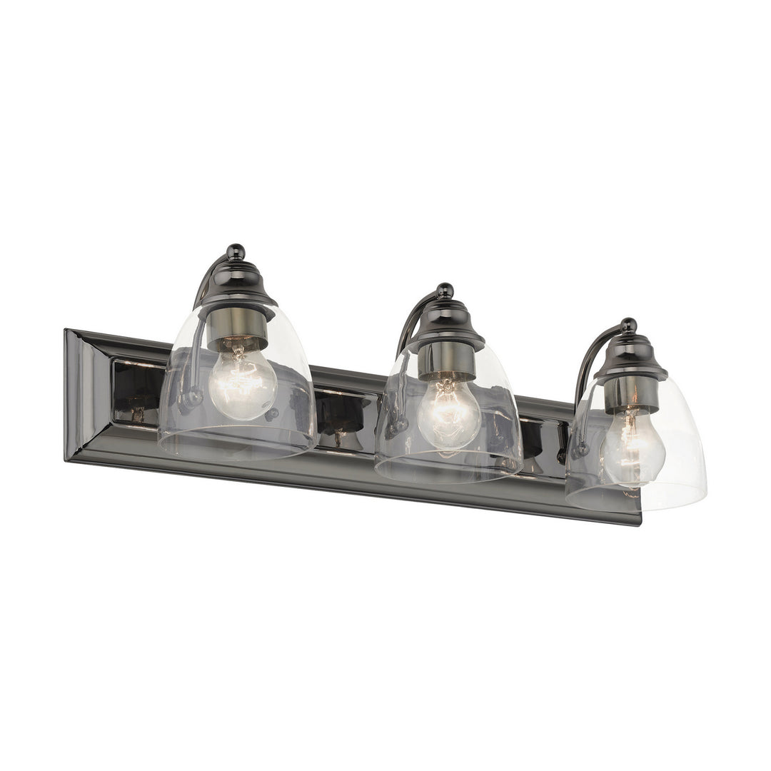Livex Birmingham 17073-46 Bath Vanity Light 24 in. wide - Black Chrome