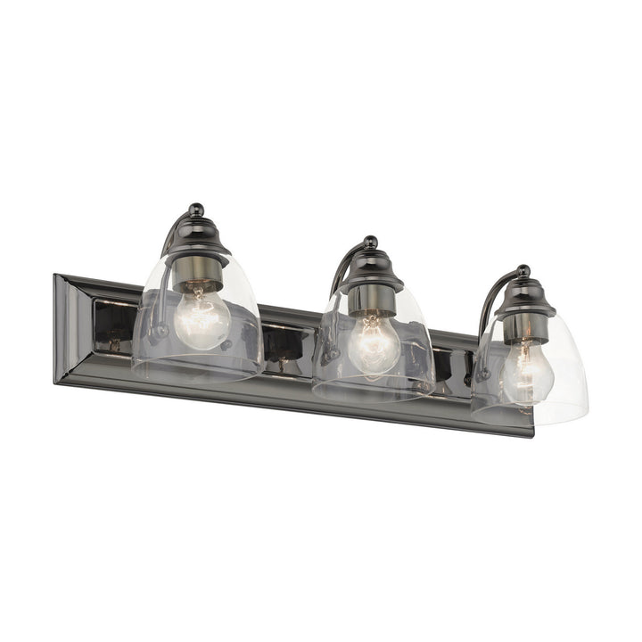 Livex Birmingham 17073-46 Bath Vanity Light 24 in. wide - Black Chrome