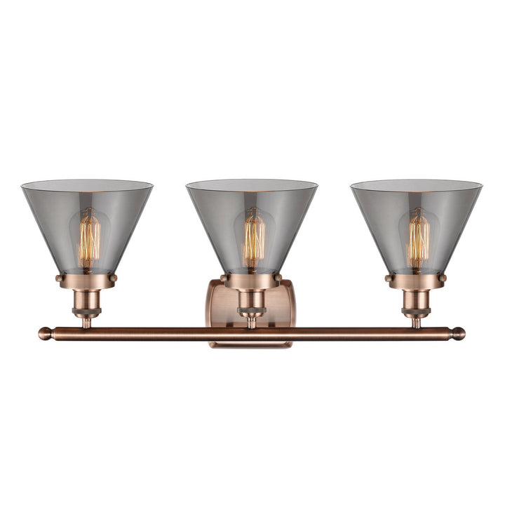 Innovations Ballston Urban 916-3W-AC-G43-LED Bath Vanity Light 28 in. wide - Antique Copper