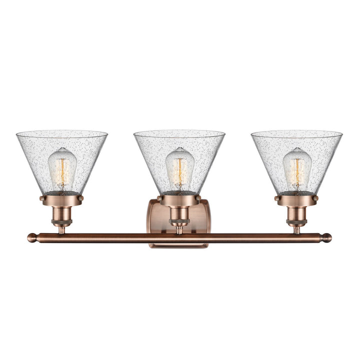 Innovations Ballston Urban 916-3W-AC-G44-LED Bath Vanity Light 28 in. wide - Antique Copper