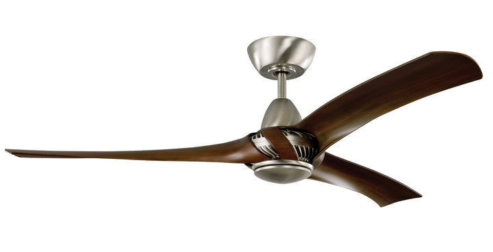 Craftmade Genesis GEN52BNKWAL3 Ceiling Fan 52 - Brushed Polished Nickel/Walnut, Walnut/Walnut/