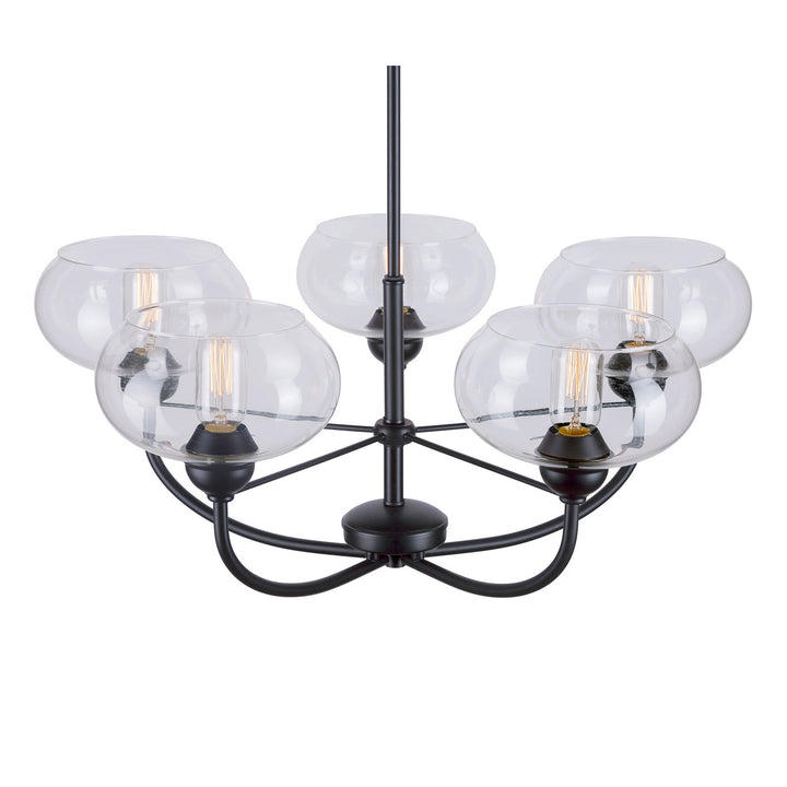 Forte Cameron 2732-05-04 Chandelier Light - Black