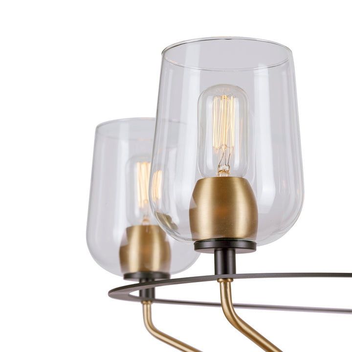 Forte Palmer 2726-05-62 Chandelier Light - Black and Soft Gold