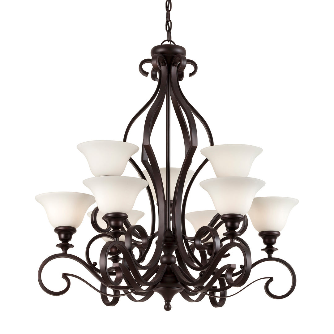 Forte Perry 2762-09-32 Chandelier Light - Antique Bronze