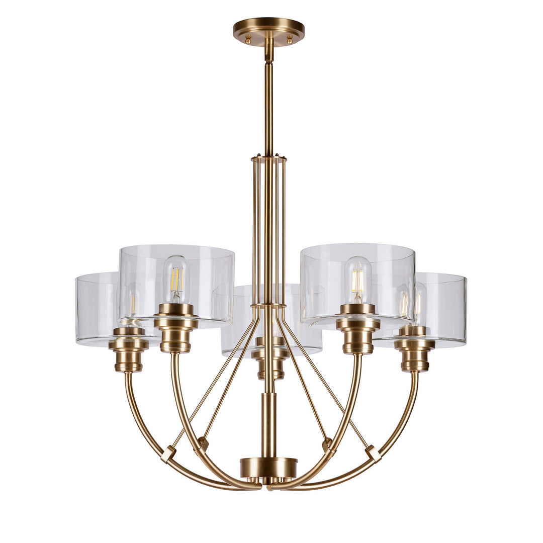 Forte Zane 2748-05-12 Chandelier Light - Soft Gold