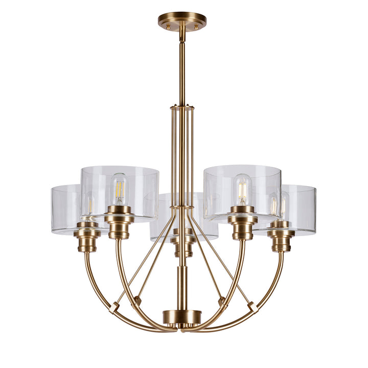 Forte Zane 2748-05-12 Chandelier Light - Soft Gold