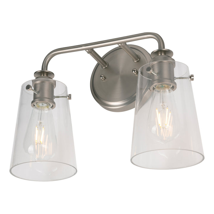 Forte Ronna 5118-02-55 Bath Vanity Light 15 in. wide - Brushed Nickel