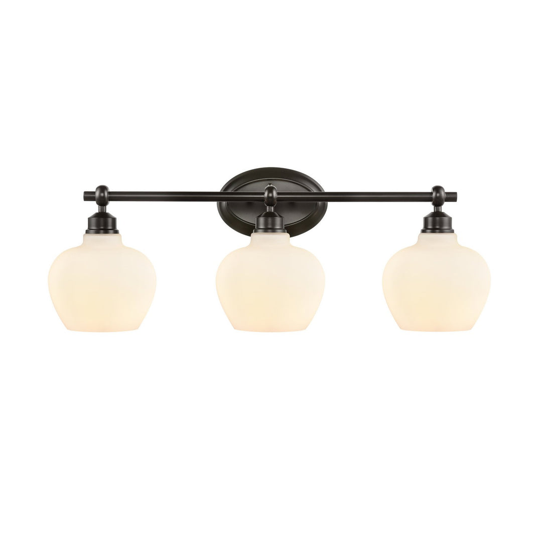 Innovations 438-3W-BK-G4381 Bath Vanity Light 28 in. wide - Matte Black