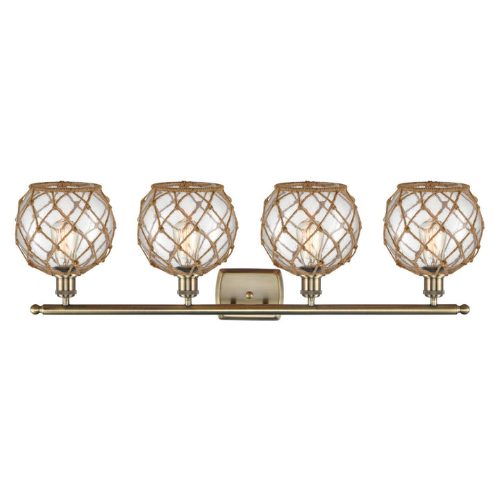 Innovations Ballston 516-4W-AB-G122-8RB Bath Vanity Light 36 in. wide - Antique Brass