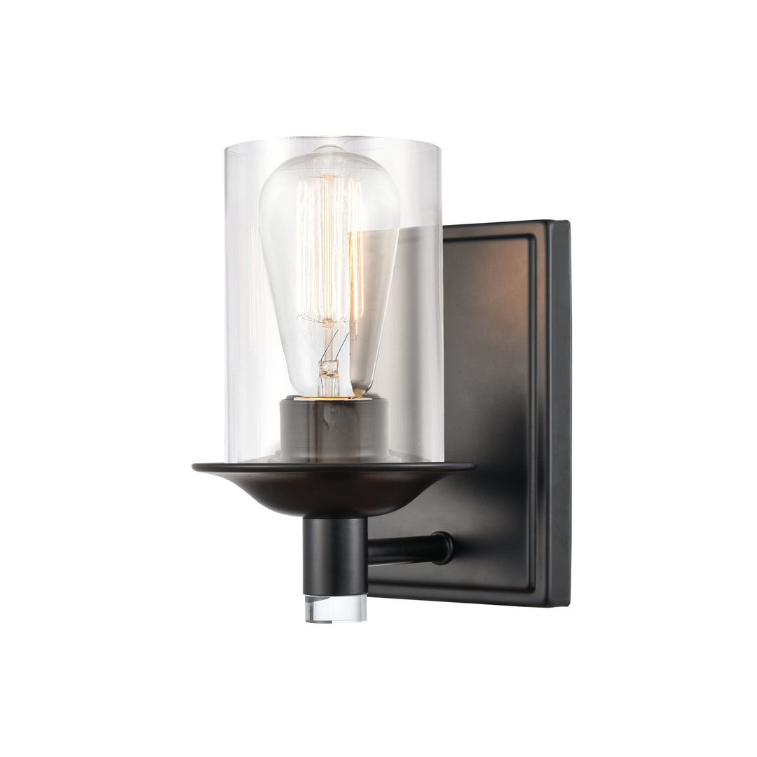 Innovations 417-1W-BK-G4172-LED Bath Vanity Light 5 in. wide - Matte Black