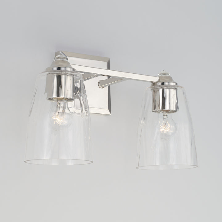 Capital Laurent 141821PN-509 Bath Vanity Light 15 in. wide - Polished Nickel