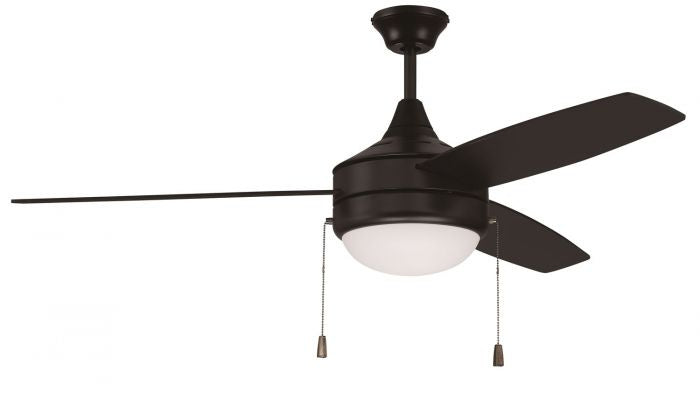 Craftmade Phaze Energy Star 3 Blade EPHA52FB3 Ceiling Fan 52 - Flat Black, Flat Black/Greywood/