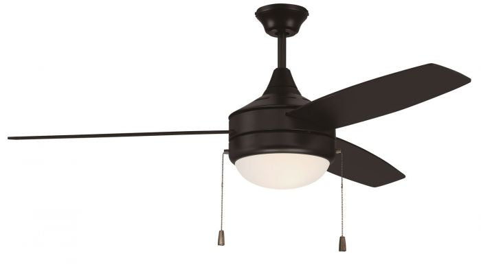 Craftmade Phaze Energy Star 3 Blade EPHA52FB3 Ceiling Fan 52 - Flat Black, Flat Black/Greywood/