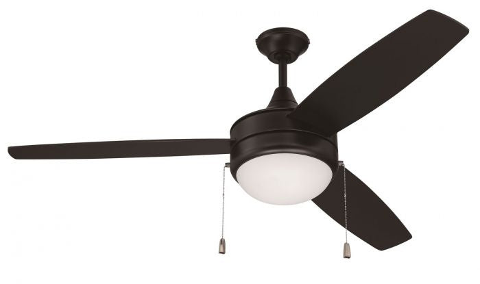 Craftmade Phaze Energy Star 3 Blade EPHA52FB3 Ceiling Fan 52 - Flat Black, Flat Black/Greywood/