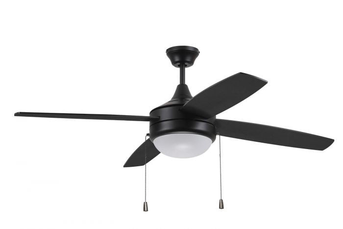 Craftmade Phaze Energy Star 4 Blade EPHA52FB4 Ceiling Fan 52 - Flat Black, Flat Black/Greywood/