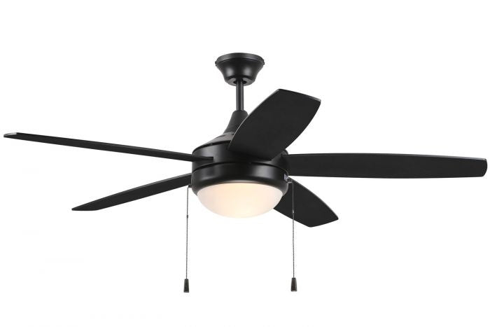 Craftmade Phaze Energy Star 5 Blade EPHA52FB5 Ceiling Fan 52 - Flat Black, Flat Black/Greywood/