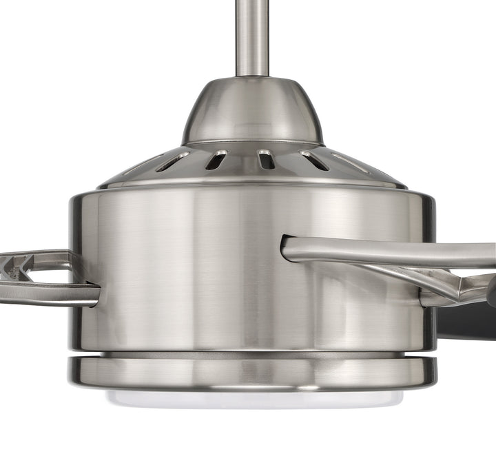 Craftmade Journey JOU64BNK3 Ceiling Fan 64 - Brushed Polished Nickel, Black Walnut/Black Walnut/