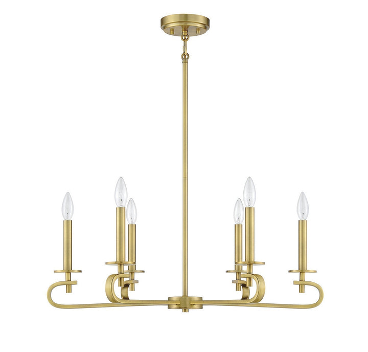 Savoy House Torino 1-2450-6-322 Chandelier Light - Warm Brass