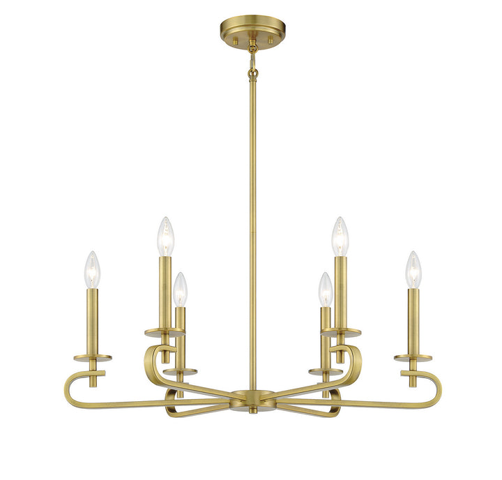 Savoy House Torino 1-2450-6-322 Chandelier Light - Warm Brass