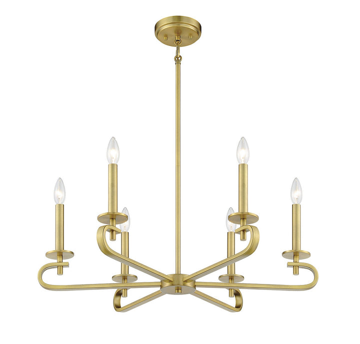 Savoy House Torino 1-2450-6-322 Chandelier Light - Warm Brass