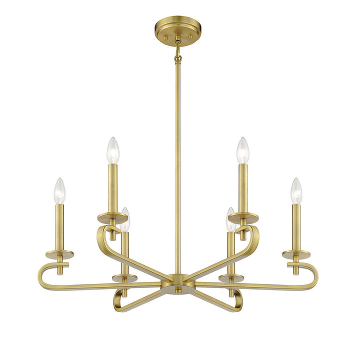 Savoy House Torino 1-2450-6-322 Chandelier Light - Warm Brass